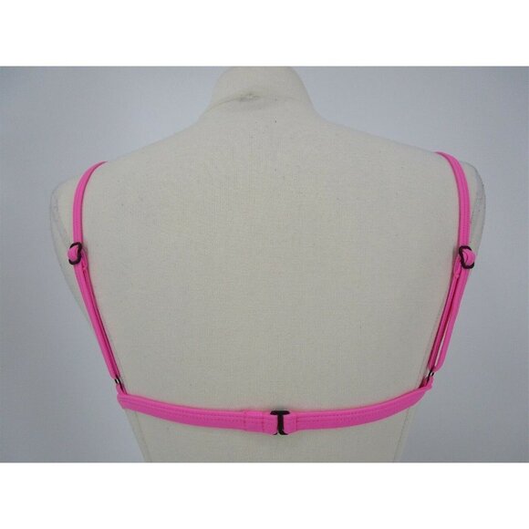 Leith Adjustable Strap Triangle Swimsuit Top Black Pink Multi Floral Medium M - Picture 9 of 12